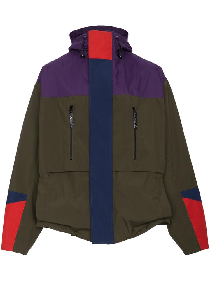 Martine Rose Multicolour Bomber Raincoat - Green