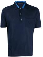 Helmut Lang Pre-owned Collar Detail Polo Shirt - Blue