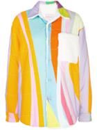 Natasha Zinko Oversized Teddy Rainbow Jacket - Multicolour