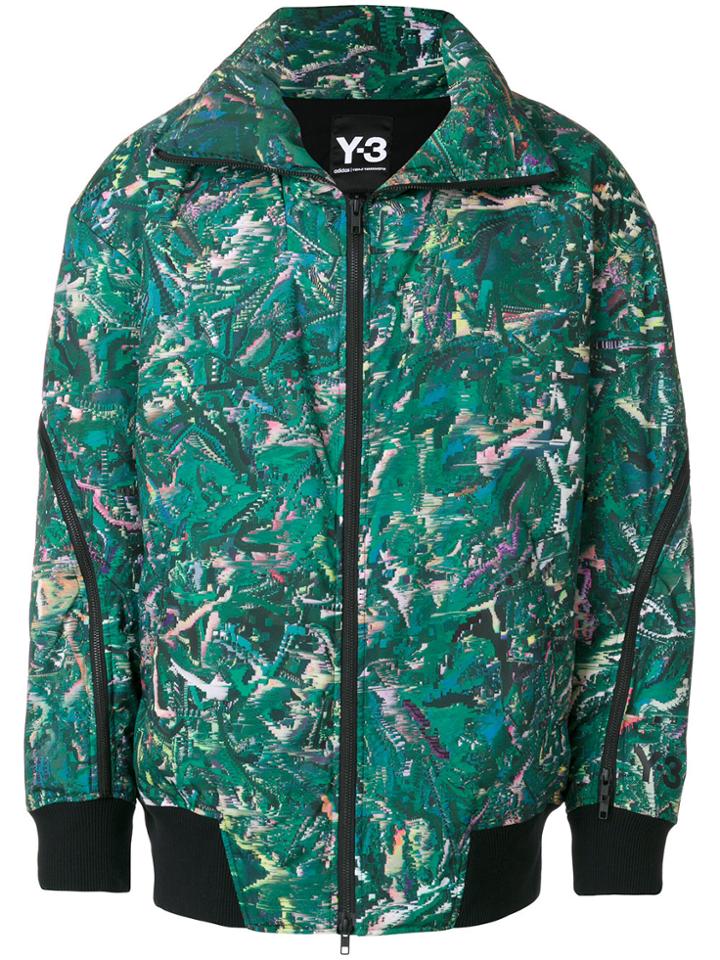 Y-3 Printed Padded Coat - Green