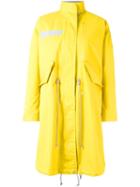 Sacai Layered Effect Raincoat, Women's, Size: 1, Yellow/orange, Cotton/feather Down/nylon/cupro