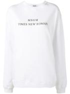 Msgm Loose Fitted Sweatshirt - White