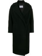 Forte Dei Marmi Couture Oversized Logo Coat - Black