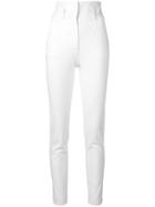Dolce & Gabbana High Waisted Skinny Trousers - White