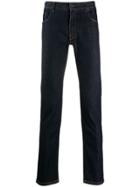 Fendi Ff Logo Pocket Skinny Jeans - Blue