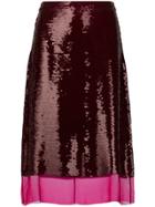 Stella Mccartney Sequin Margot Skirt - Pink & Purple