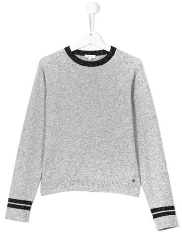 Miss Grant Kids Jumper With Metallic Trim - Grey