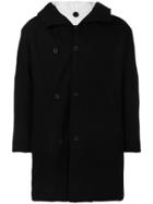 Transit Double-breasted Hood Coat - Black