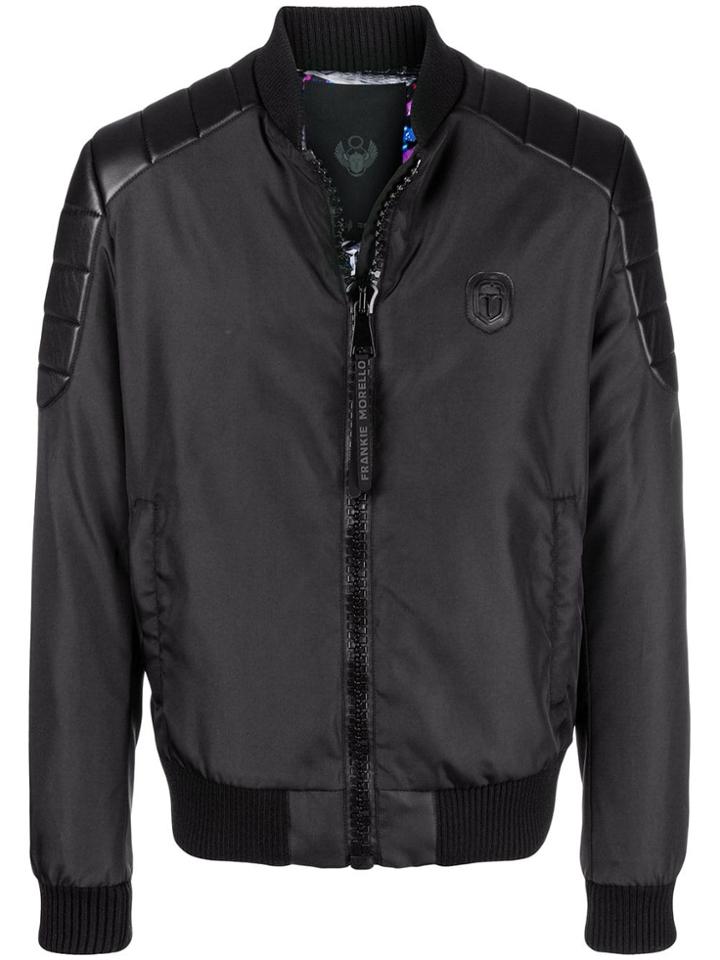 Frankie Morello Panelled Biker Jacket - Black
