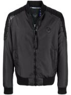 Frankie Morello Panelled Biker Jacket - Black