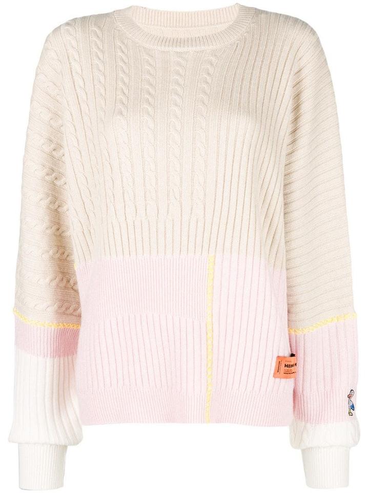 Heron Preston Colour-block Long Sleeve Sweater - Neutrals