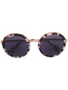 Prada Eyewear - Round Frame Sunglasses - Women - Acetate - 54, Brown, Acetate