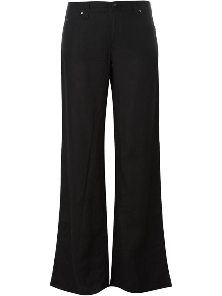 Armani Jeans Wide-leg Trousers - Black