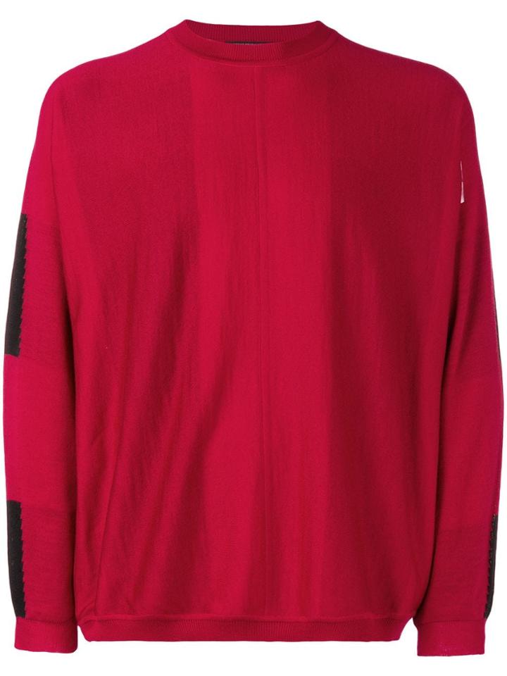 Issey Miyake Men Crew Neck Jumper - Red