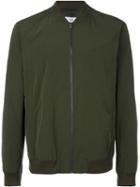Closed Classic Bomber Jacket, Men's, Size: Large, Green, Viscose/polyester/nylon