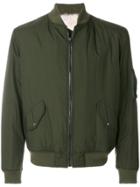 As65 Bomber Jacket With Fox Fur Lining - Green