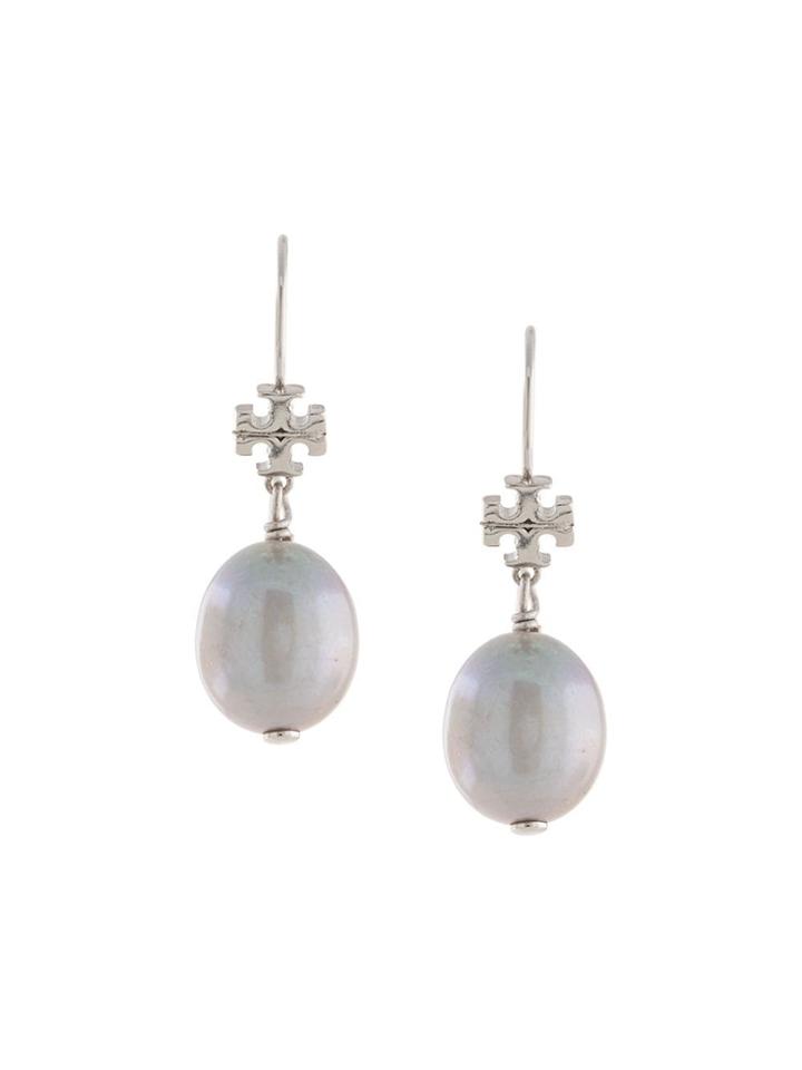 Tory Burch Pearl Drop Earrings - White