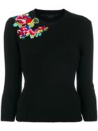 Ermanno Scervino Embroidered Detail Jumper - Black
