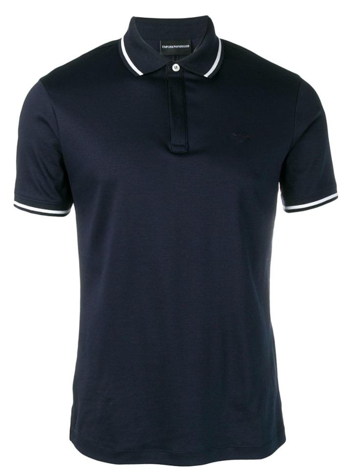 Emporio Armani Slim Fit Polo Top - Blue