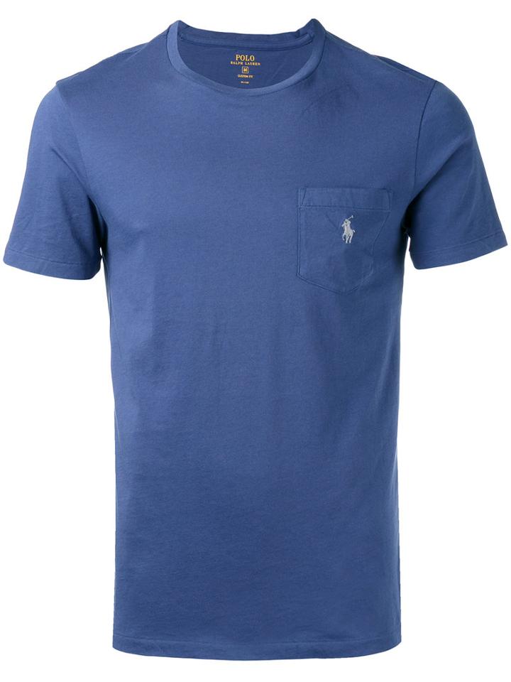 Polo Ralph Lauren Chest Pocket T-shirt, Men's, Size: Large, Blue, Cotton