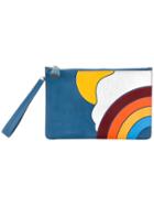Anya Hindmarch Rainbow Motif Clutch - Blue