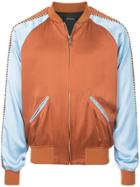 Christian Dada Skeleton Embroidered Bomber Jacket - Brown