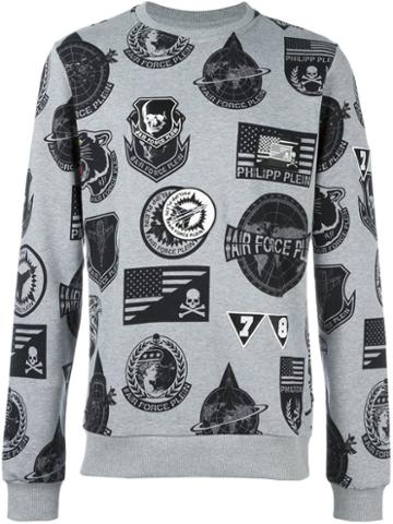 Philipp Plein 'generics' Sweatshirt, Men's, Size: Large, Grey, Cotton