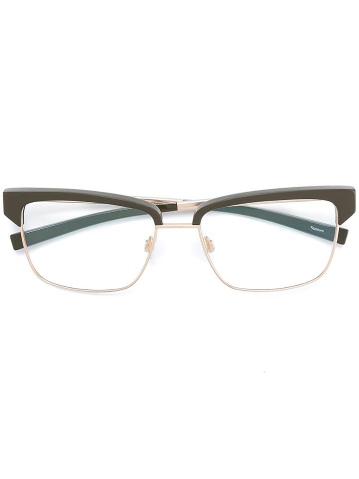 Jil Sander Square Shaped Frame - Green