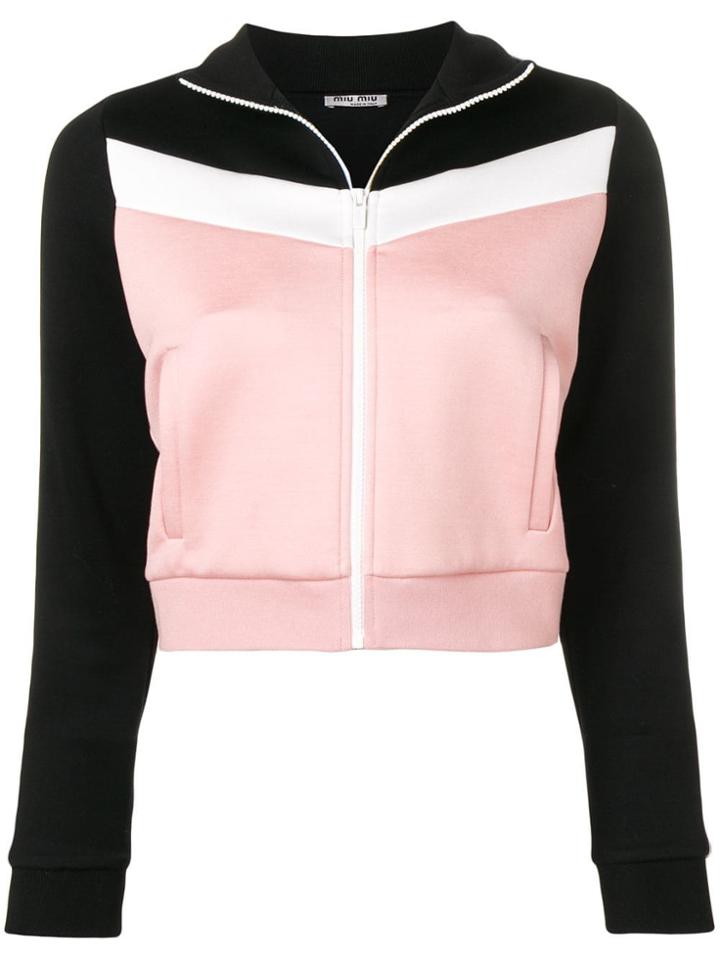 Miu Miu Panelled Track Jacket - Pink