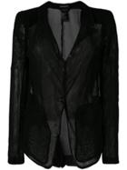 Ann Demeulemeester Sheer Blazer - Black