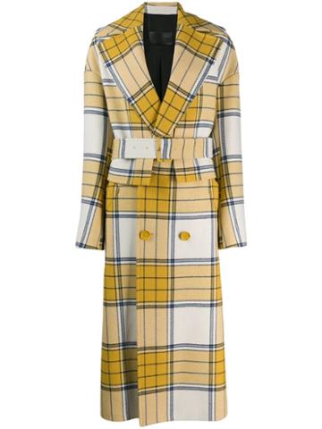 Christian Wijnants Cela Check Print Coat - Yellow