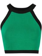 Nagnata Strap Back Crop Sports Top - Green