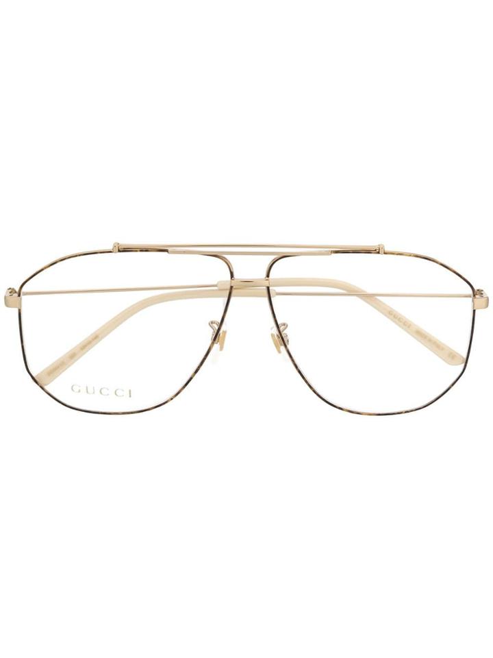 Gucci Eyewear Aviator Shaped-glasses - Gold