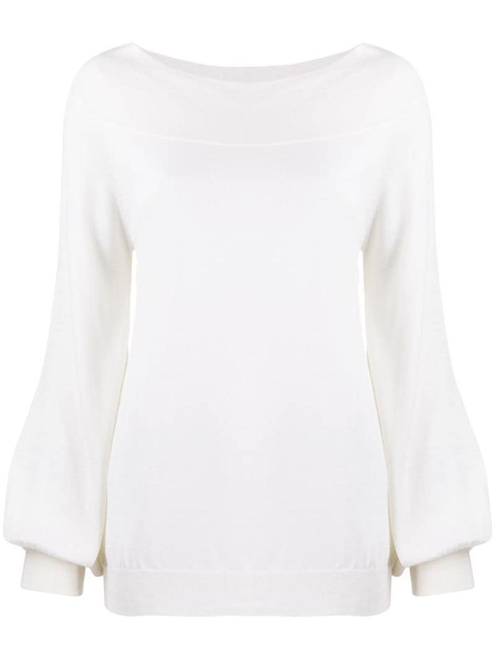 P.a.r.o.s.h. Bell Sleeve Sweater - White