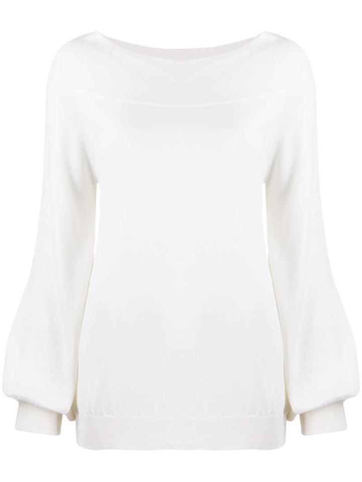 P.a.r.o.s.h. Bell Sleeve Sweater - White