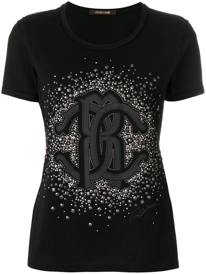 Roberto Cavalli Logo Print T-shirt - Black