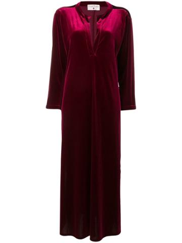 Daniela Pancheri Velvet Shift Dress - Red