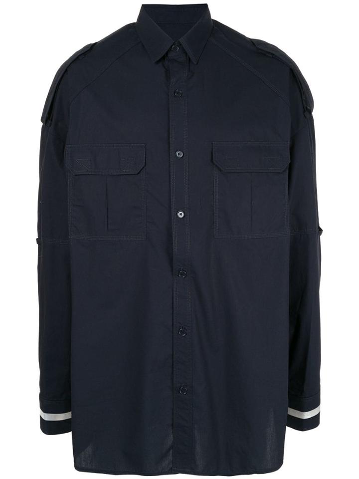 Juun.j Oversized Track Shirt - Blue