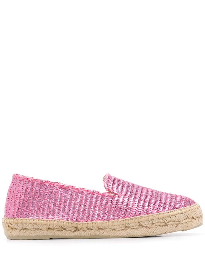 Manebi Metallic Espadrilles - Pink