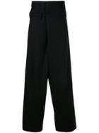 Julius High Waist Tailored Trousers - Black