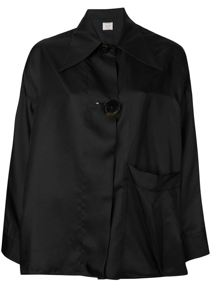 Alysi Oversized Long-sleeve Top - Black