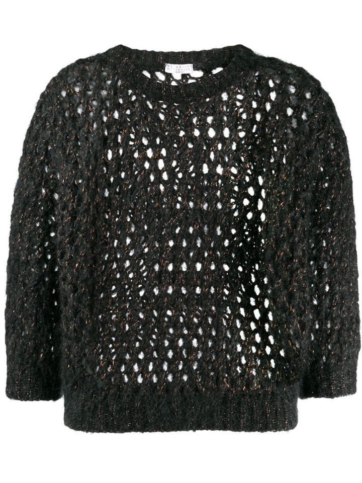 Brunello Cucinelli Open Knit Jumper - Black