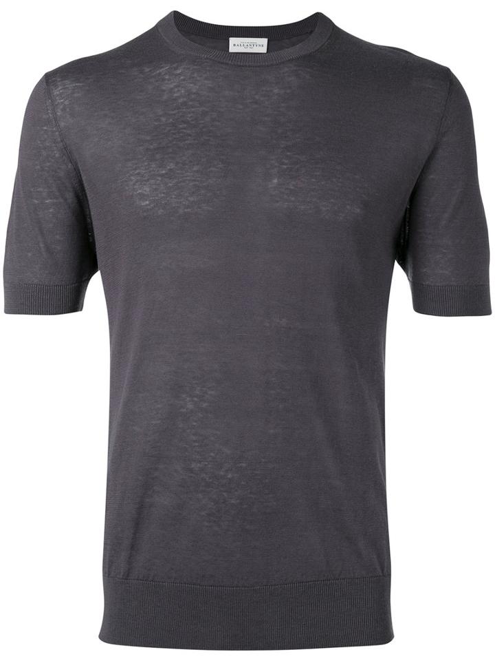 Ballantyne Maglia T-shirt, Men's, Size: 50, Grey, Silk/linen/flax