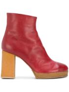 Chalayan Platform Ankle Boots - Red