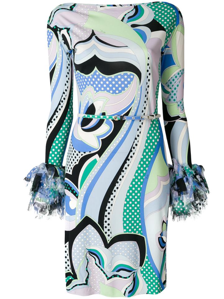 Emilio Pucci All-over Print Dress - Blue
