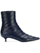 Sonia Rykiel Striped Ankle Boots - Blue