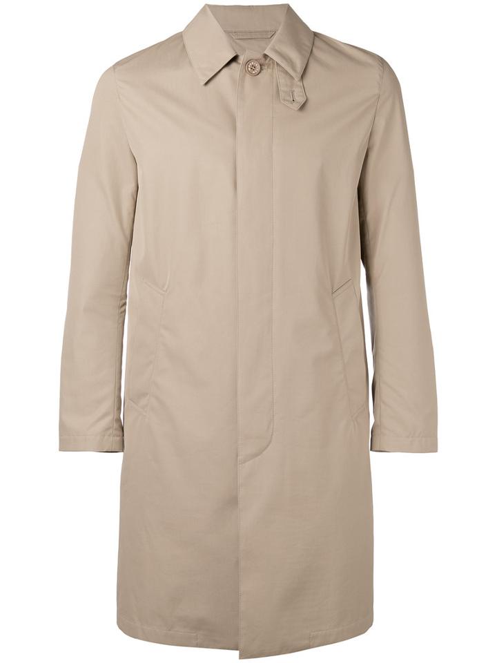 Mackintosh Single Breasted Coat, Men's, Size: 52, Nude/neutrals, Cotton