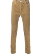 Cityshop Corduroy Skinny Trousers, Men's, Size: Large, Brown, Cotton/polyethylene