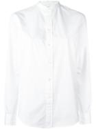 Polo Ralph Lauren Collarless Button Down Shirt, Women's, Size: 8, White, Cotton