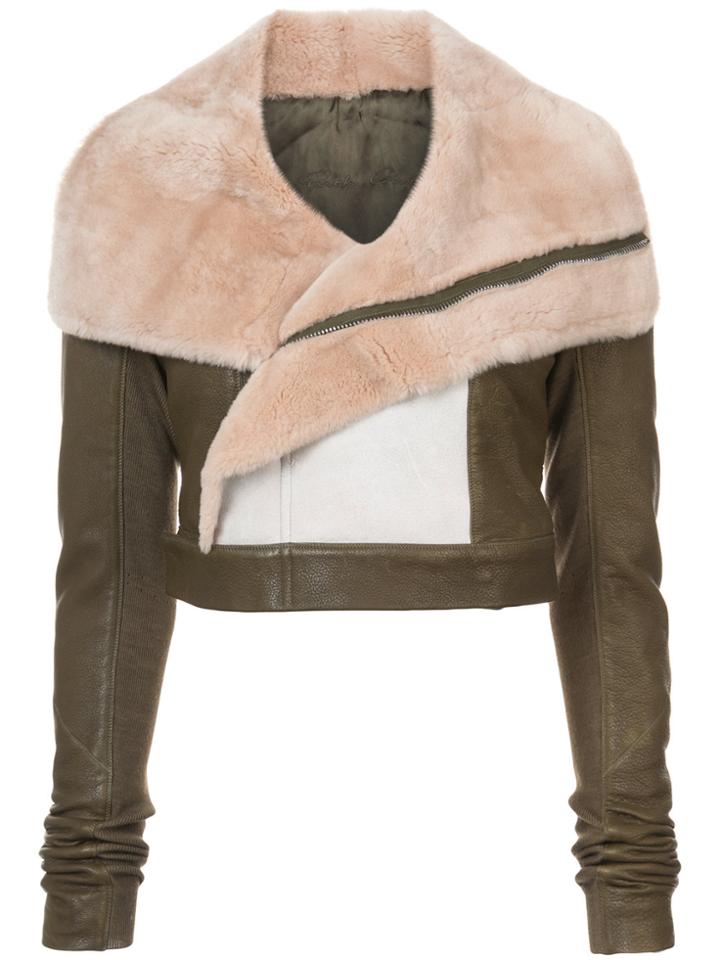 Rick Owens Off-centre Zipped Jacket - Green
